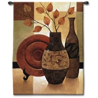 Vessels and Patchwork 53" High Wall Tapestry   #J8912