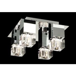 Charm Chrome and Glass 14" Wide Ceiling Light Fixture   #H3946