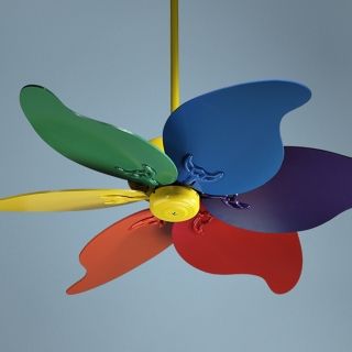 46" Quorum Pinwheel Multi Colored Ceiling Fan   #H5153