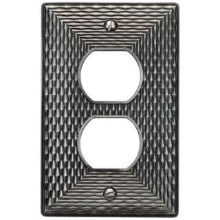 Mandalay Brushed Nickel Power Outlet Wall Plate   #76894