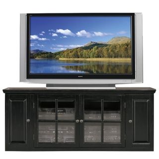 Hand Rubbed Black 62" Wide Plasma TV Stand   #M9266