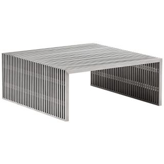 Zuo Novel Stainless Steel Square Coffee Table   #V9297