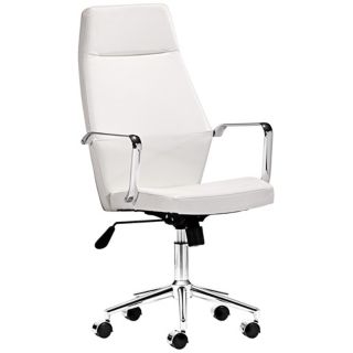 Zuo Holt Collection High Back White Office Chair   #V7436
