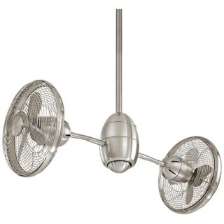 Brushed Steel, 44 In. Span Or Smaller, Contemporary, Ceiling Fan Without Light Kit Ceiling Fans