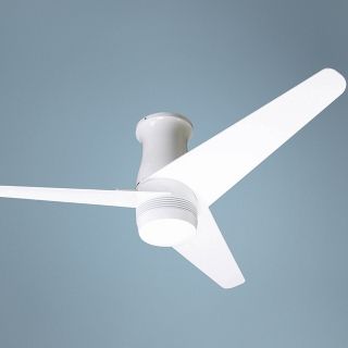 50" Modern Fan Velo Gloss White Hugger Ceiling Fan   #J4044
