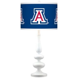 The University of Arizona Gloss White Table Lamp   #N5729 Y3324