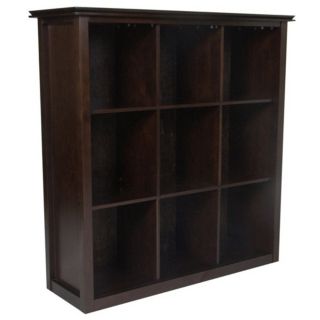 Artisan Brown Auburn Pine Wood 9 Cube Storage Bookcase   #Y6445