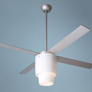 52" Modern Fan Halo Nickel Opal Light Ceiling Fan   #72216