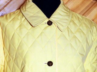 Julia Klein Yellow Quilted Button Front Jacket M