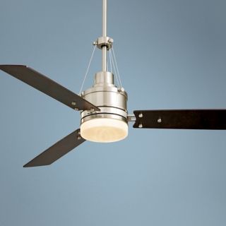 54" Highpointe Brushed Steel Finish Ceiling Fan   #40796