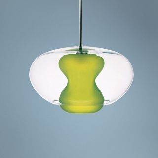 George Kovacs Apple Green Glass 16 3/4" Wide Pendant Light   #34917