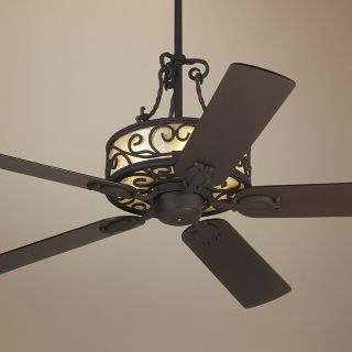 60" John Timberland Natural Mica Collection Iron Ceiling Fan   #40213
