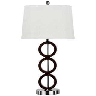 Spiro Brushed Steel and Walnut Table Lamp   #J2267