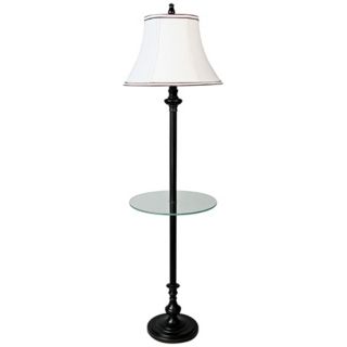 Barton Bronze Floor Lamp with Tray End Table   #V2081