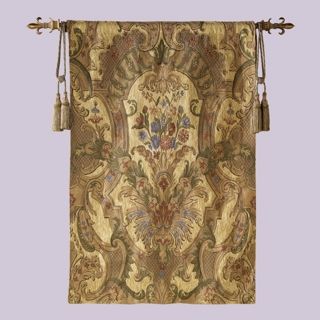 Eminence Fleur de lis Gold 70" High Wall Tapestry   #37454