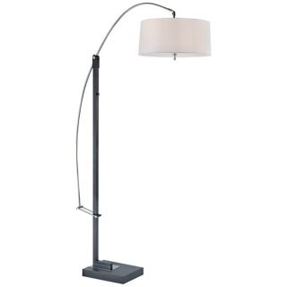 Lite Source Tall Karm Adjustable Black Arc Floor Lamp   #W9913