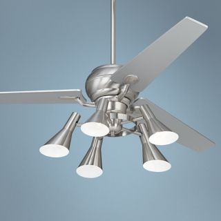 60" Spyder Steel Silver Blades 5 Light Ceiling Fan   #R2181 R2491 R1737
