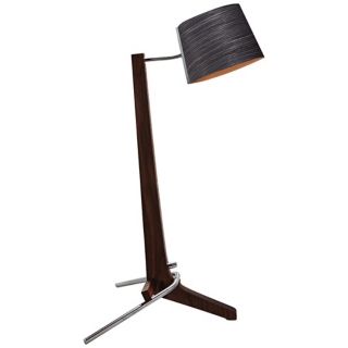 Cerno Silva Black Walnut and Ebony Table Lamp   #X6744
