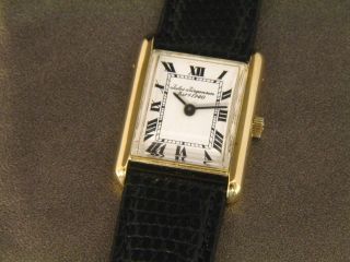Featured is this striking, vintage Jules Jurgensen wristwatch for