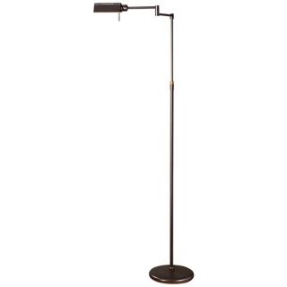 Old Bronze Swing Arm Holtkoetter Pharmacy Floor Lamp   #28577