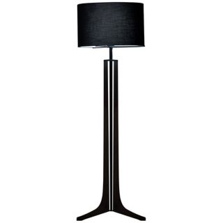 Cerno Forma Black Walnut LED Floor Lamp with Black Shade   #X6765