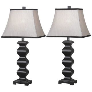 Set of 2 Steppe Black Table Lamps   #P0694