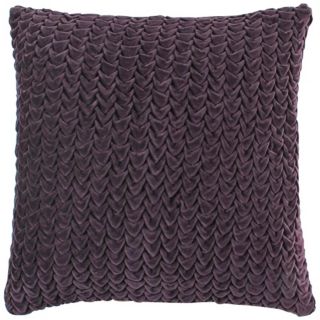 Surya Handcrafted Plum 18" Square Accent Pillow   #J8437