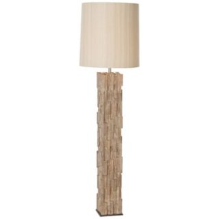 Arteriors Home Gavin Natural Wood Mosaic Floor Lamp   #M4294