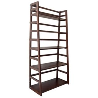 Acadian Dark Tobacco Brown Cross Ladder Shelf   #Y5687