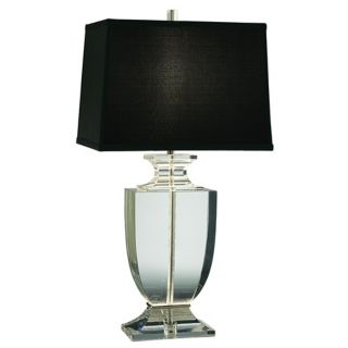 Artemis Clear Lead Crystal Table Lamp with Black Shade   #36463