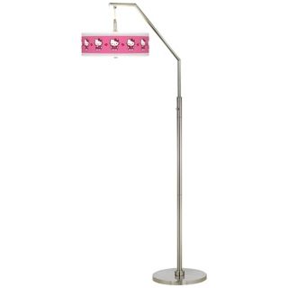 Hello Kitty Pink and Polka Dots Brushed Nickel Arc Floor Lamp   #H5361 Y5118