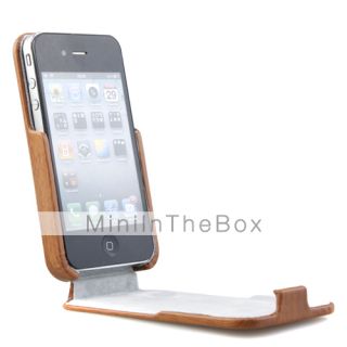 EUR € 6.80   træ stil pu tilbage Case for iPhone 4, Gratis Fragt