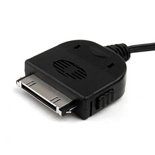 Retractable Sync and Charge Cable for iPad and iPhone (Black, 70cm