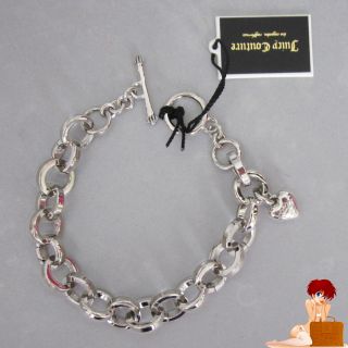 Juicy Couture Open Link DIY Bracelet for Mini Charms Silver