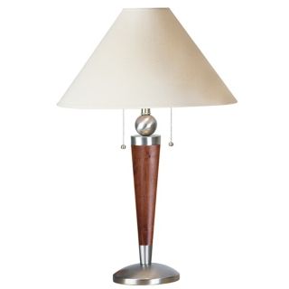 Walnut Finish Pole Table Lamp   #58113