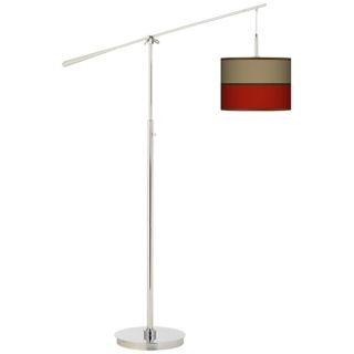 Empire Red Giclee Boom Arm Floor Lamp   #N0749 P2542