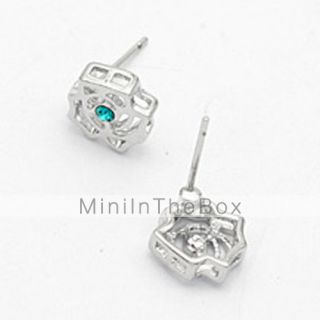 USD $ 3.49   Exquisite Roses Shape Crystal Ear Studs,