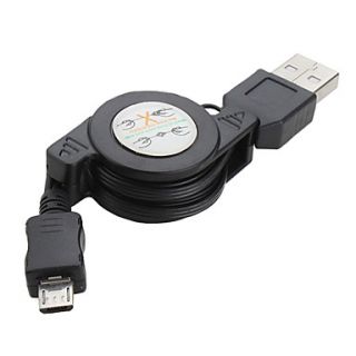 EUR € 1.74   intrekbare USB naar micro 5 pin USB kabel (zwart