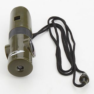 USD $ 5.79   7 in 1 Multifunctional Whistle with Compass, Thermo Meter