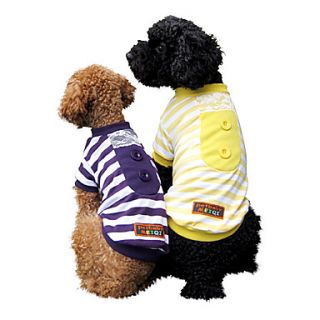 EUR € 5.88   righe bottoni in stile t shirt per cani (colori
