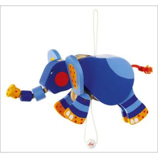 Sevi Elephant Jumping Jacks Wooden Italian Puppet Toy