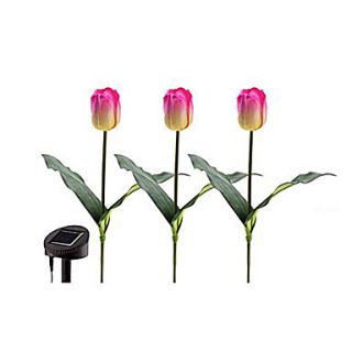 USD $ 49.89   Solar Lighted Tulip Style Garden Stake Lamp (3 Pack