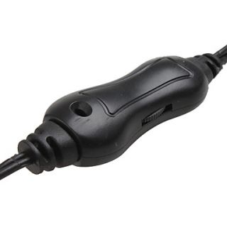 5mm Jack Multimedia Headphone with 90 Degree Swivel Microphone (Black