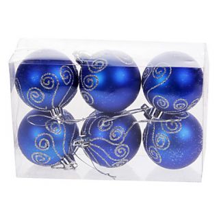 EUR € 3.95   kerst ornamenten blauw pvc ballen (6 stuks), Gratis