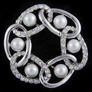 EUR € 4.87   Pearl Ornamenten Cyclische Chain Lichtmetalen Broche