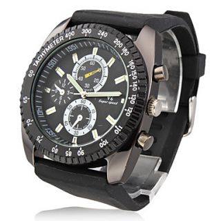 USD $ 7.99   Mens New Stylish Black Silicone Sport Wrist Watch SW8