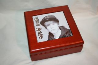 Justin Bieber Personalized Photo Jewelry Box Nice Gift