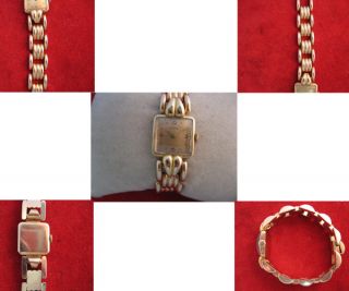 Vintage 18K Rose Gold Ladies Juvenia Wristwatch