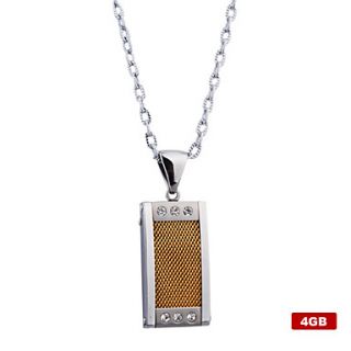 EUR € 15.91   4gb roestvrij staal usb flash drive ketting (zilver