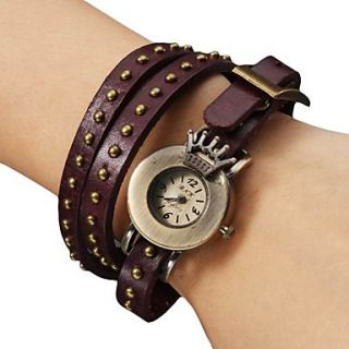 EUR € 6.89   Femmes PU Montre analogique bracelet à quartz (Violet